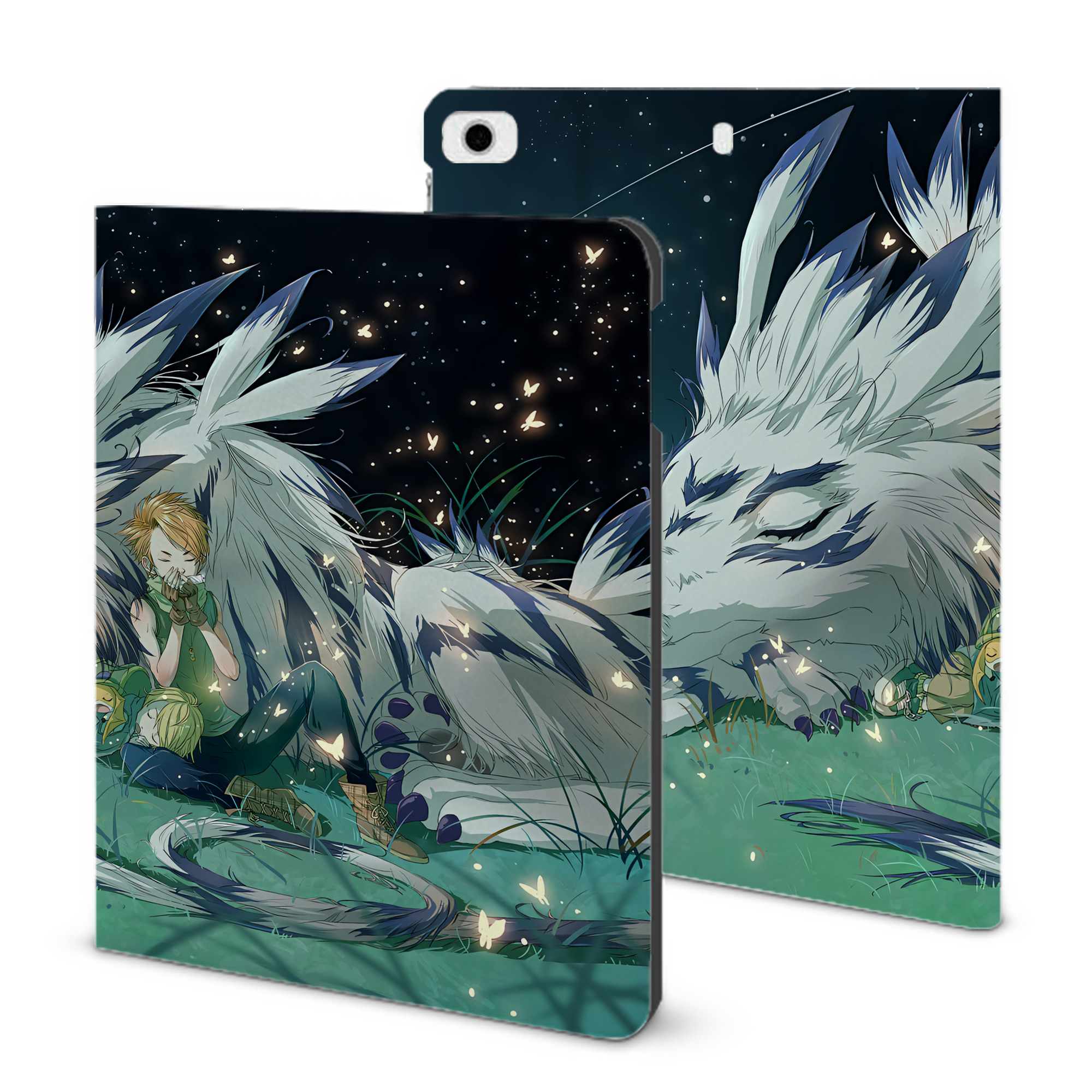 （画像用） Digimon デジタルモンスター/デジモン IPad ケース ブック型 PUレザー TPU 耐衝撃 軽量 薄型 ペン収納なし 全面保護 IPad 各モデル対応